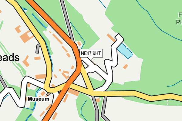 NE47 9HT map - OS OpenMap – Local (Ordnance Survey)