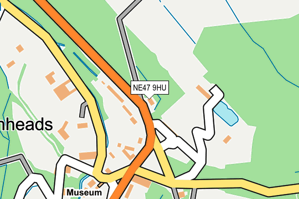 NE47 9HU map - OS OpenMap – Local (Ordnance Survey)