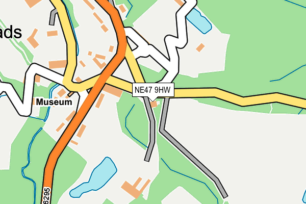 NE47 9HW map - OS OpenMap – Local (Ordnance Survey)
