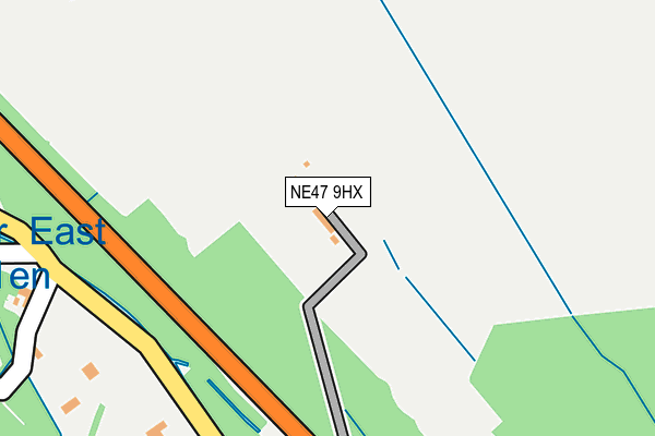 NE47 9HX map - OS OpenMap – Local (Ordnance Survey)