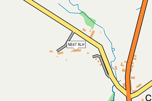 NE47 9LH map - OS OpenMap – Local (Ordnance Survey)