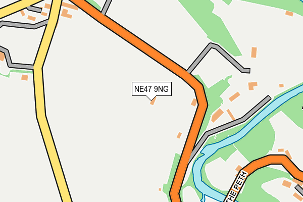 NE47 9NG map - OS OpenMap – Local (Ordnance Survey)