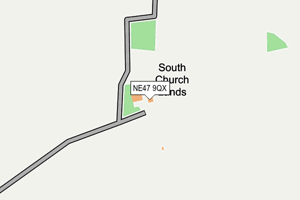 NE47 9QX map - OS OpenMap – Local (Ordnance Survey)