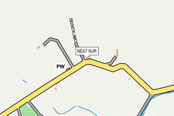 NE47 9UR map - OS OpenMap – Local (Ordnance Survey)