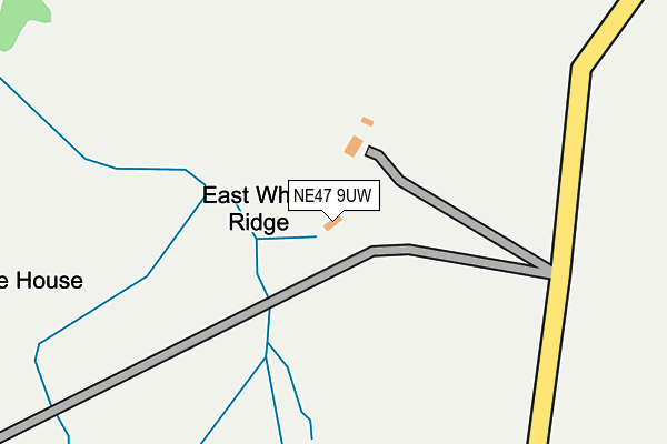 NE47 9UW map - OS OpenMap – Local (Ordnance Survey)