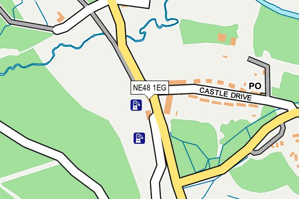 NE48 1EG map - OS OpenMap – Local (Ordnance Survey)