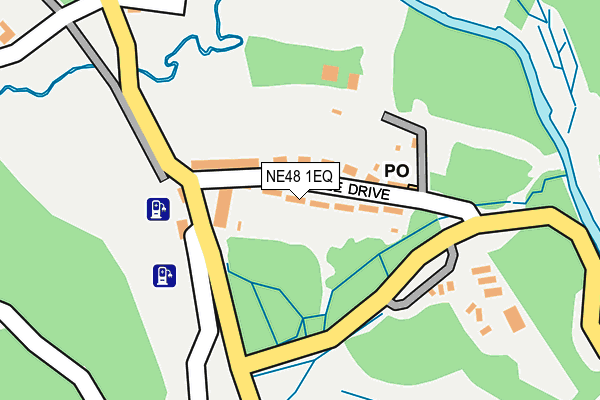 NE48 1EQ map - OS OpenMap – Local (Ordnance Survey)