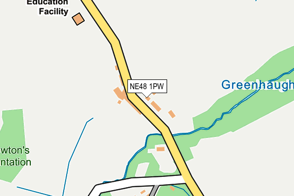 NE48 1PW map - OS OpenMap – Local (Ordnance Survey)