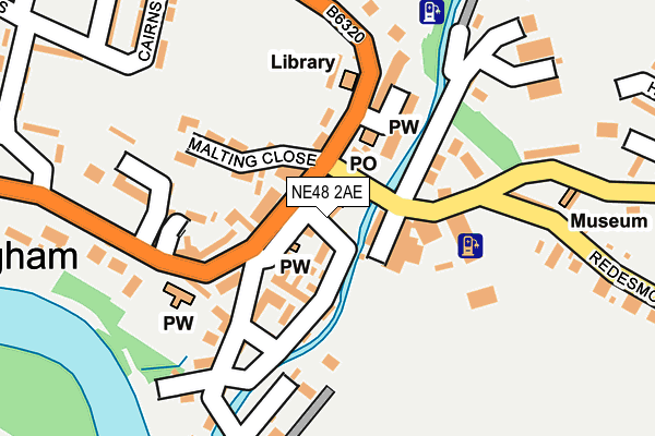 NE48 2AE map - OS OpenMap – Local (Ordnance Survey)