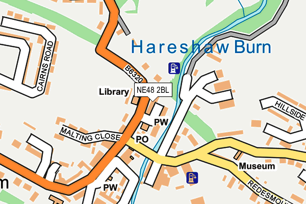 NE48 2BL map - OS OpenMap – Local (Ordnance Survey)