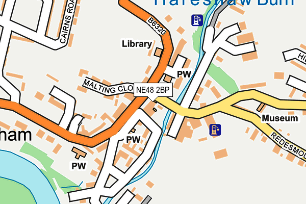 NE48 2BP map - OS OpenMap – Local (Ordnance Survey)