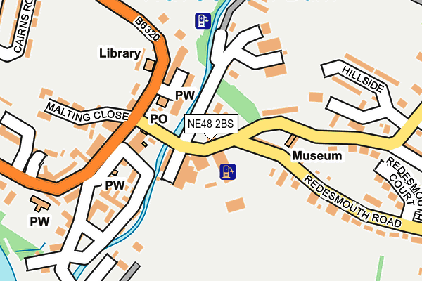 NE48 2BS map - OS OpenMap – Local (Ordnance Survey)