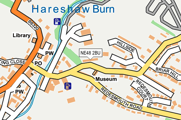 NE48 2BU map - OS OpenMap – Local (Ordnance Survey)
