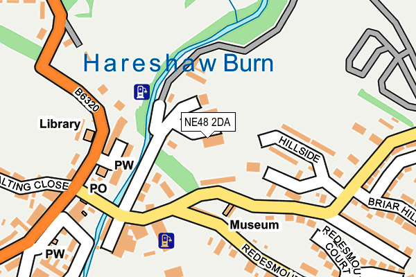 NE48 2DA map - OS OpenMap – Local (Ordnance Survey)