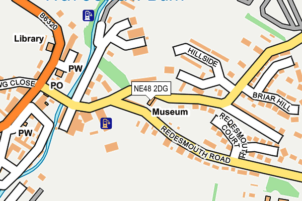 NE48 2DG map - OS OpenMap – Local (Ordnance Survey)