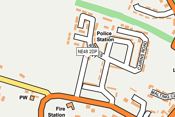 NE48 2DP map - OS OpenMap – Local (Ordnance Survey)