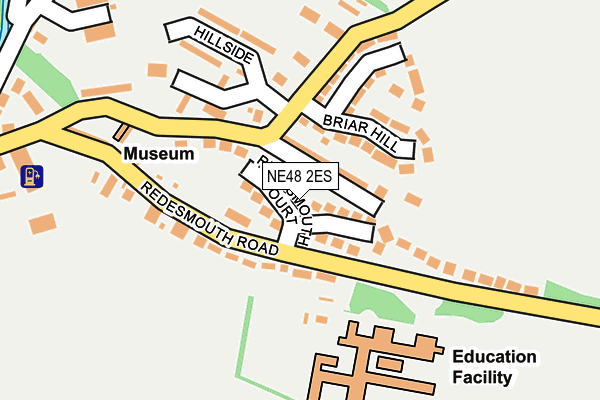NE48 2ES map - OS OpenMap – Local (Ordnance Survey)