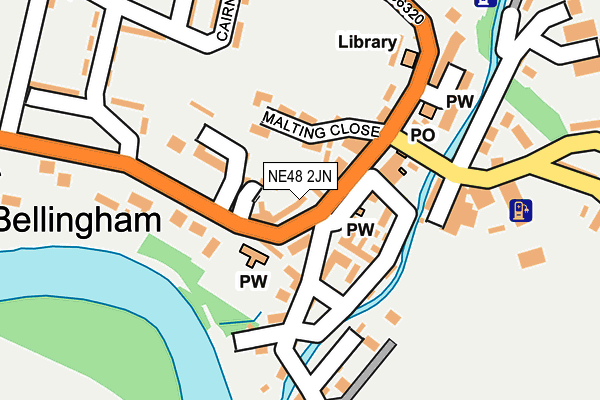 NE48 2JN map - OS OpenMap – Local (Ordnance Survey)