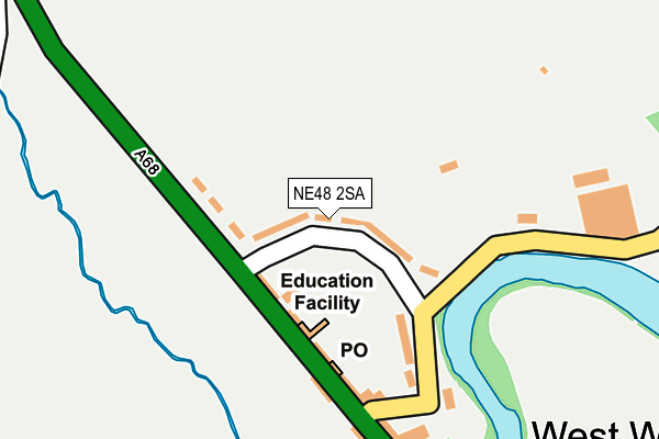 NE48 2SA map - OS OpenMap – Local (Ordnance Survey)