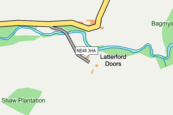 NE48 3HA map - OS OpenMap – Local (Ordnance Survey)