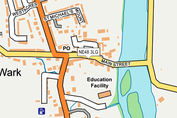 NE48 3LG map - OS OpenMap – Local (Ordnance Survey)