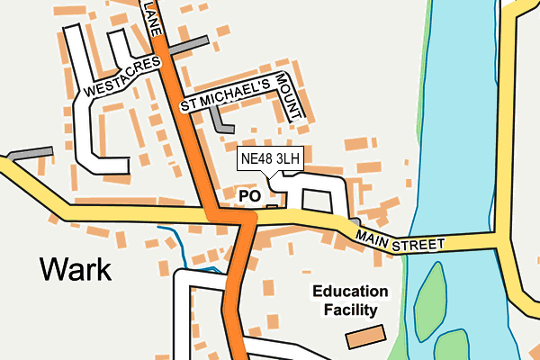 NE48 3LH map - OS OpenMap – Local (Ordnance Survey)