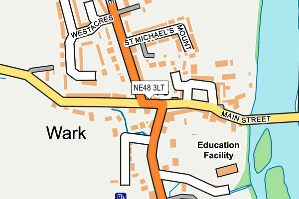 NE48 3LT map - OS OpenMap – Local (Ordnance Survey)