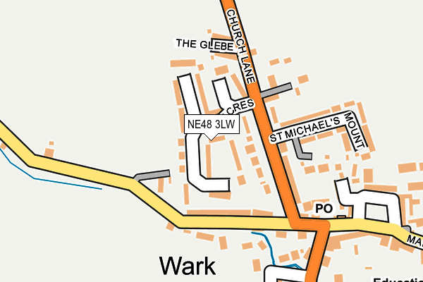 NE48 3LW map - OS OpenMap – Local (Ordnance Survey)