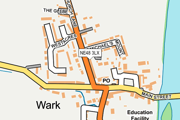 NE48 3LX map - OS OpenMap – Local (Ordnance Survey)