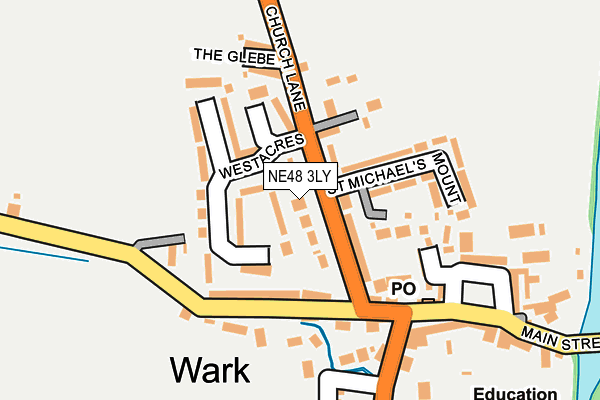 NE48 3LY map - OS OpenMap – Local (Ordnance Survey)
