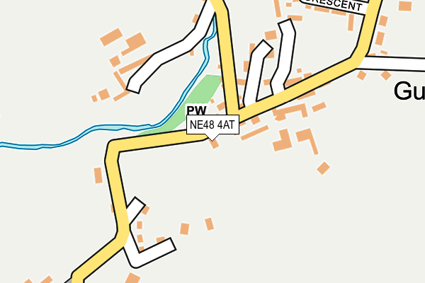 NE48 4AT map - OS OpenMap – Local (Ordnance Survey)