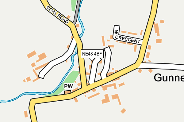 NE48 4BF map - OS OpenMap – Local (Ordnance Survey)