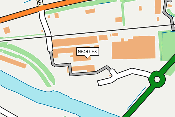 NE49 0EX map - OS OpenMap – Local (Ordnance Survey)