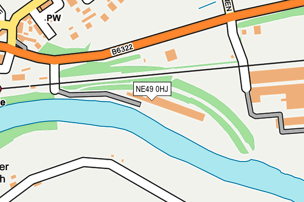 NE49 0HJ map - OS OpenMap – Local (Ordnance Survey)
