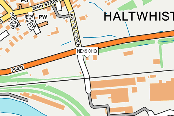 NE49 0HQ map - OS OpenMap – Local (Ordnance Survey)
