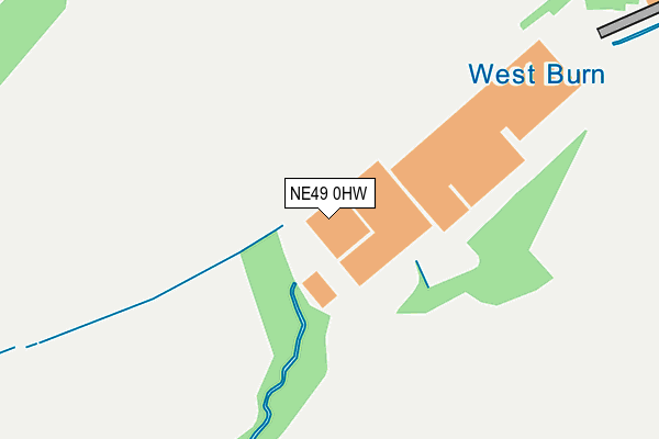 NE49 0HW map - OS OpenMap – Local (Ordnance Survey)