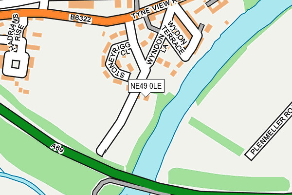 NE49 0LE map - OS OpenMap – Local (Ordnance Survey)