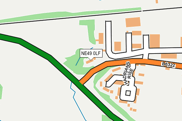 NE49 0LF map - OS OpenMap – Local (Ordnance Survey)