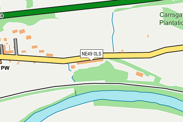 NE49 0LS map - OS OpenMap – Local (Ordnance Survey)