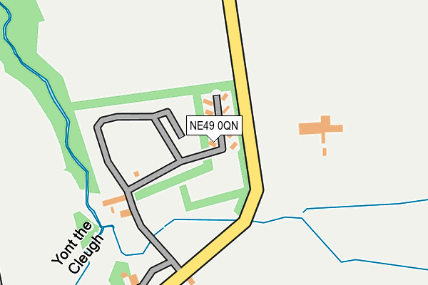 NE49 0QN map - OS OpenMap – Local (Ordnance Survey)