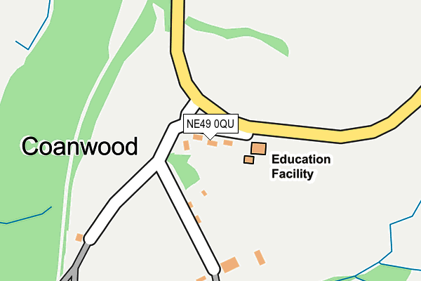 NE49 0QU map - OS OpenMap – Local (Ordnance Survey)