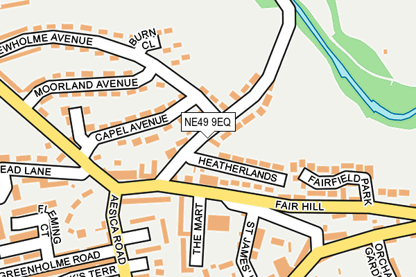 NE49 9EQ map - OS OpenMap – Local (Ordnance Survey)