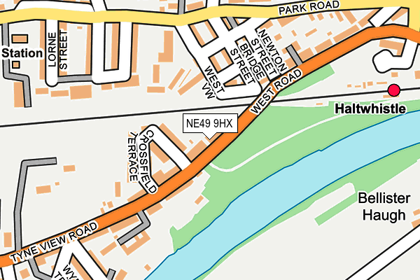 NE49 9HX map - OS OpenMap – Local (Ordnance Survey)