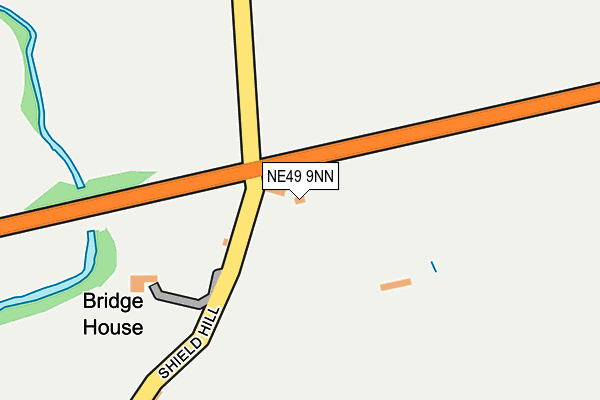 NE49 9NN map - OS OpenMap – Local (Ordnance Survey)