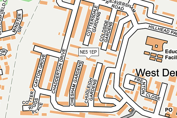 NE5 1EP map - OS OpenMap – Local (Ordnance Survey)