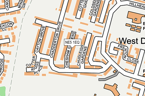 NE5 1EQ map - OS OpenMap – Local (Ordnance Survey)