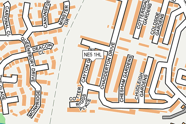 NE5 1HL map - OS OpenMap – Local (Ordnance Survey)