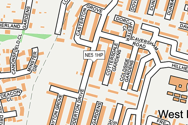 NE5 1HP map - OS OpenMap – Local (Ordnance Survey)