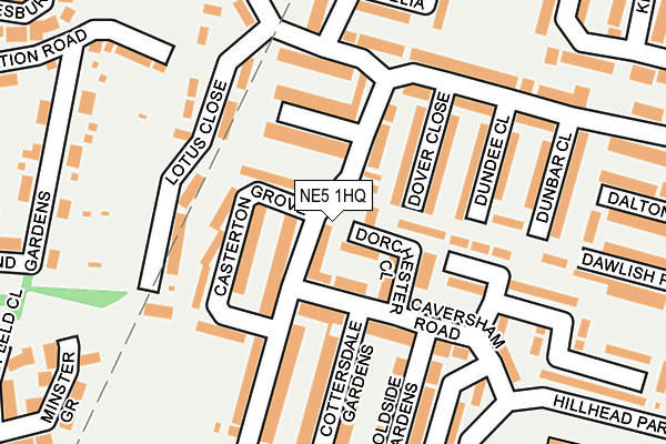 NE5 1HQ map - OS OpenMap – Local (Ordnance Survey)
