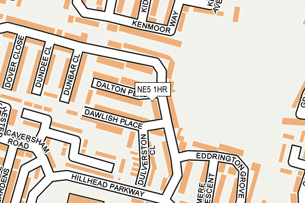NE5 1HR map - OS OpenMap – Local (Ordnance Survey)